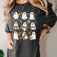 Halloween Ghost Playing Musical Instruments Music Teacher Women's Comfort Colors T-Shirt Pepper Halloween Ghost Playing Musical Instruments Music Teacher Women's Comfort Colors T-Shirt Pepper