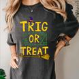 Halloween Math Teacher Trig Or Treat Student School College Women's Comfort Colors T-Shirt Pepper Halloween Math Teacher Trig Or Treat Student School College Women's Comfort Colors T-Shirt Pepper