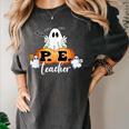 Halloween PE Teacher Ghosts Pumpkins Sports Lover Women's Comfort Colors T-Shirt Pepper
