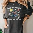 Halloween There's Room On My Broom For You Too Teacher Women's Comfort Colors T-Shirt Pepper