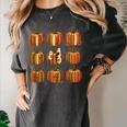 Halloween Teacher Fall Book Pumpkin Retro Reading Women's Comfort Colors T-Shirt Pepper