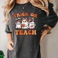 Halloween Teacher Ghosts Trick Or Teach Retro Costume Women Women's Comfort Colors T-Shirt Pepper Halloween Teacher Ghosts Trick Or Teach Retro Costume Women Women's Comfort Colors T-Shirt Pepper