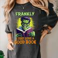 Halloween Teacher Librarian Frankenstein Reading Books Women's Comfort Colors T-Shirt Pepper Halloween Teacher Librarian Frankenstein Reading Books Women's Comfort Colors T-Shirt Pepper