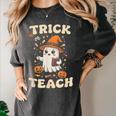 Halloween Teacher Shirts Women School Trick Or Teach Groovy Women's Comfort Colors T-Shirt Pepper Halloween Teacher Shirts Women School Trick Or Teach Groovy Women's Comfort Colors T-Shirt Pepper