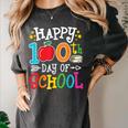 Happy 100th Day Of School Teachers 100 Days Of School Kids Women's Comfort Colors T-Shirt Pepper