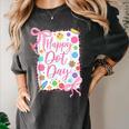 Happy Dot Day Bow Coquette For Teacher Girls Women's Comfort Colors T-Shirt Pepper