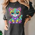 Happy Dot Day Colorful Polka Dot Cat Kitten Teachers Kids Women's Comfort Colors T-Shirt Pepper