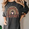 Happy Fri-Yay Friday Lovers Fun Teacher Leopard Rainbow Men Women Girls Kids Women's Comfort Colors T-Shirt Pepper Happy Fri-Yay Friday Lovers Fun Teacher Leopard Rainbow Men Women Girls Kids Women's Comfort Colors T-Shirt Pepper