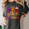 Happy Hallothanksmas Halloween Thanksgiving Pencils Teachers Women's Comfort Colors T-Shirt Pepper Happy Hallothanksmas Halloween Thanksgiving Pencils Teachers Women's Comfort Colors T-Shirt Pepper