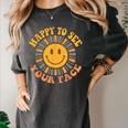 Happy To See Your Face Retro Happy Teacher Back To School Women's Comfort Colors T-Shirt Pepper Happy To See Your Face Retro Happy Teacher Back To School Women's Comfort Colors T-Shirt Pepper