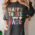 Happy To See Your Face Teacher Retro Back To School Women's Comfort Colors T-Shirt Pepper Happy To See Your Face Teacher Retro Back To School Women's Comfort Colors T-Shirt Pepper