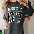 Haunted By 6 7 67 Six Seven Halloween Teacher Mom Women's Comfort Colors T-Shirt Pepper