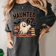 Haunted By 67 Teacher Ghost Pumpkin Halloween Costum Women's Comfort Colors T-Shirt Pepper Haunted By 67 Teacher Ghost Pumpkin Halloween Costum Women's Comfort Colors T-Shirt Pepper