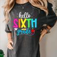 Hello Sixth Grade Cute Back To School 6th Grade Teacher Kids Women's Comfort Colors T-Shirt Pepper
