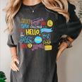 Hello Word In Different Languages Travel And Teacher Lover Women's Comfort Colors T-Shirt Pepper Hello Word In Different Languages Travel And Teacher Lover Women's Comfort Colors T-Shirt Pepper