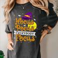 Hocus Pocus Everybody Focus Halloween Teacher Men Women Kids Women's Comfort Colors T-Shirt Pepper