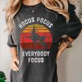 Hocus Pocus Everybody Focus Witch Halloween Teacher Women Women's Comfort Colors T-Shirt Pepper