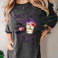 Hocus Pocus I Need Coffee To Focus Halloween Teacher Women's Comfort Colors T-Shirt Pepper