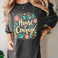 House Of Courage Flowers RCA School Teacher Student Tee Women's Comfort Colors T-Shirt Pepper House Of Courage Flowers RCA School Teacher Student Tee Women's Comfort Colors T-Shirt Pepper