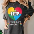IEP I Encourage Progress Special Education School Teacher Women's Comfort Colors T-Shirt Pepper IEP I Encourage Progress Special Education School Teacher Women's Comfort Colors T-Shirt Pepper