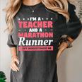 I'm A Teacher And A Marathon Runner Don't Underestimate Me Men Women Women's Comfort Colors T-Shirt Pepper I'm A Teacher And A Marathon Runner Don't Underestimate Me Men Women Women's Comfort Colors T-Shirt Pepper