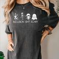 Inclusion Isn't Scary Slp Halloween Sped Teacher Ghost Mummy Women's Comfort Colors T-Shirt Pepper Inclusion Isn't Scary Slp Halloween Sped Teacher Ghost Mummy Women's Comfort Colors T-Shirt Pepper