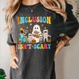 Inclusion Isn't Scary SLP Halloween Sped Teacher Therapy Women's Comfort Colors T-Shirt Pepper