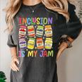 Inclusion Is My Jam SPED Teacher Special Education Teacher Women's Comfort Colors T-Shirt Pepper Inclusion Is My Jam SPED Teacher Special Education Teacher Women's Comfort Colors T-Shirt Pepper
