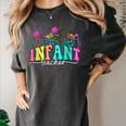 Infant Teacher Floral First Day Back To School Teaching Women's Comfort Colors T-Shirt Pepper Infant Teacher Floral First Day Back To School Teaching Women's Comfort Colors T-Shirt Pepper
