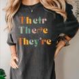 Their There They'Re English Teacher Gramma Police Joke Women's Comfort Colors T-Shirt Pepper Their There They'Re English Teacher Gramma Police Joke Women's Comfort Colors T-Shirt Pepper