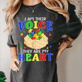 I Am Their Voice They Are My Heart Autism Awareness Teacher Women's Comfort Colors T-Shirt Pepper I Am Their Voice They Are My Heart Autism Awareness Teacher Women's Comfort Colors T-Shirt Pepper