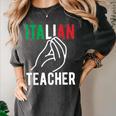 Italian Teacher Italy Italia Back To School First Day Women's Comfort Colors T-Shirt Pepper Italian Teacher Italy Italia Back To School First Day Women's Comfort Colors T-Shirt Pepper