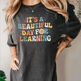 It's Beautiful Day For Learning Retro Teacher Women Men Women's Comfort Colors T-Shirt Pepper It's Beautiful Day For Learning Retro Teacher Women Men Women's Comfort Colors T-Shirt Pepper
