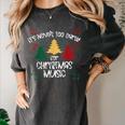 It's Never Too Early For Christmas Music Teacher Women's Comfort Colors T-Shirt Pepper