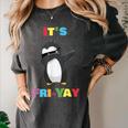 It's Fri-Yay Dabbing Penguin Friday Weekend Teacher Student Women's Comfort Colors T-Shirt Pepper It's Fri-Yay Dabbing Penguin Friday Weekend Teacher Student Women's Comfort Colors T-Shirt Pepper