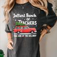 Jolliest Bunch Of Teachers This Side Of The Hallway Xmas PJ Women's Comfort Colors T-Shirt Pepper Jolliest Bunch Of Teachers This Side Of The Hallway Xmas PJ Women's Comfort Colors T-Shirt Pepper
