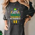 I Just Like To Teach Teaching My Favorite Christmas Teacher Women's Comfort Colors T-Shirt Pepper I Just Like To Teach Teaching My Favorite Christmas Teacher Women's Comfort Colors T-Shirt Pepper