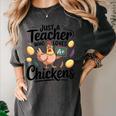 Just a Teacher Who Loves Chickens Chicken Farm Animal Lover Women's Comfort Colors T-Shirt Pepper Just a Teacher Who Loves Chickens Chicken Farm Animal Lover Women's Comfort Colors T-Shirt Pepper