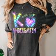 K Is For Kindergarten Teacher Tie Dye Back To School Kinder Women's Comfort Colors T-Shirt Pepper