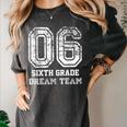Kids Hello Sixth Back To School 6th Grade Dream Team Teacher Women's Comfort Colors T-Shirt Pepper