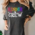 Kinder Crew Kindergarten Teacher 1st Day Of School Women's Comfort Colors T-Shirt Pepper