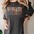 Kinder Crew Kindergarten Teacher First 1st Day Of School Women's Comfort Colors T-Shirt Pepper