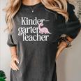 Kindergarten Teacher Dinosaur Back To School Women's Comfort Colors T-Shirt Pepper Kindergarten Teacher Dinosaur Back To School Women's Comfort Colors T-Shirt Pepper