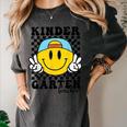 Kindergarten Teacher Hippie Smile Face Back School Women's Comfort Colors T-Shirt Pepper Kindergarten Teacher Hippie Smile Face Back School Women's Comfort Colors T-Shirt Pepper