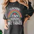 Kindergarten Teacher Tiny Humans Pre-School Teacher Women's Comfort Colors T-Shirt Pepper Kindergarten Teacher Tiny Humans Pre-School Teacher Women's Comfort Colors T-Shirt Pepper