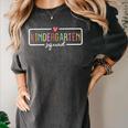 Kindergarten Team Crew Kinder Squad Back To School Teacher Women's Comfort Colors T-Shirt Pepper