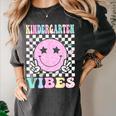 Kindergarten Vibes First Day Of School Kindergarten Teacher Women's Comfort Colors T-Shirt Pepper