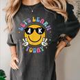 Lets Learn Today Shirt Smile Face 4K Teacher Back To School Women's Comfort Colors T-Shirt Pepper