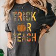 Leopard Trick Or Teach Halloween Teacher Costume Women Women's Comfort Colors T-Shirt Pepper