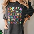 You Are Letters Alphabet Learn ABCs Inspiration Teacher Life Women's Comfort Colors T-Shirt Pepper You Are Letters Alphabet Learn ABCs Inspiration Teacher Life Women's Comfort Colors T-Shirt Pepper